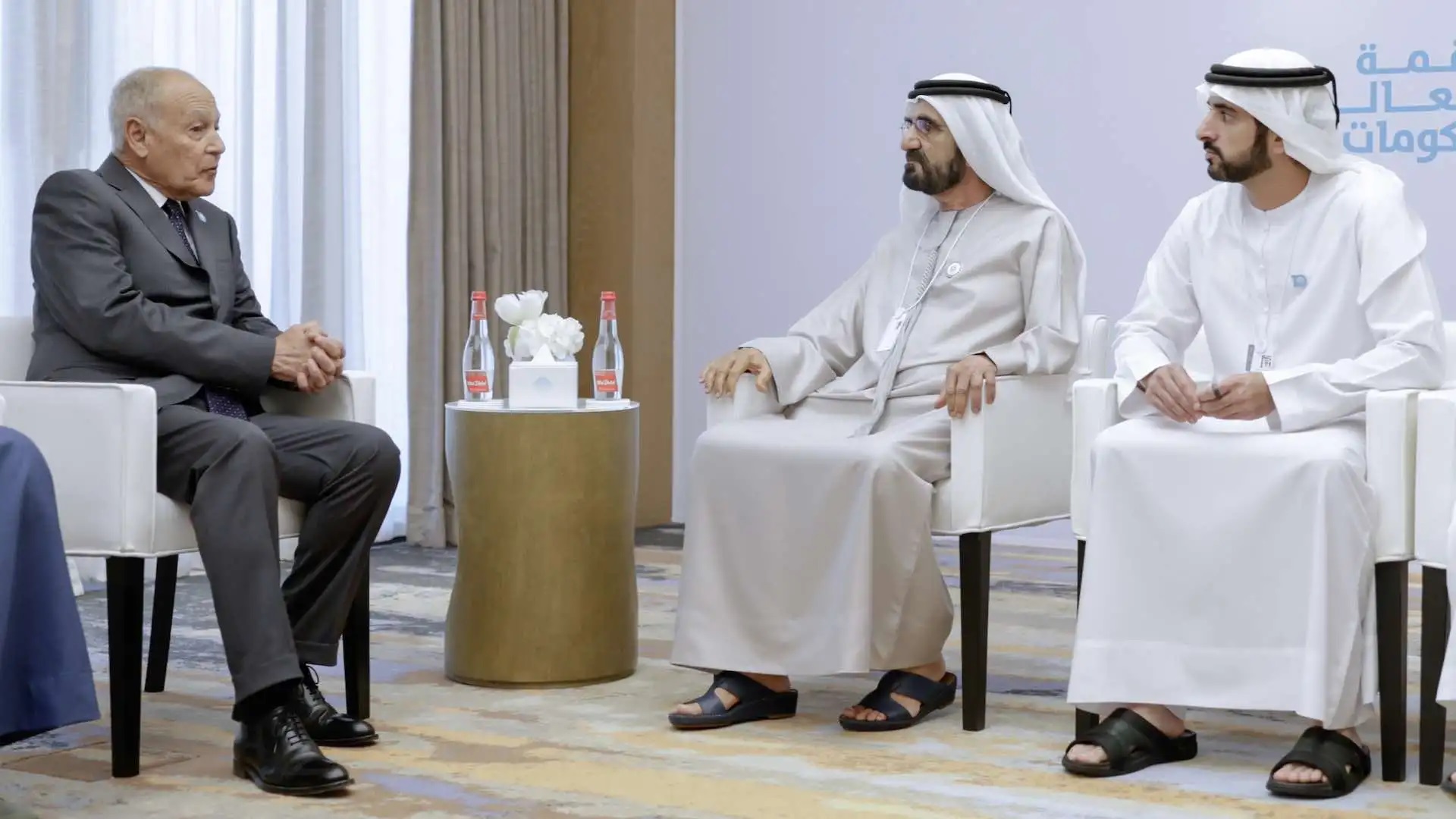 Sheikh Mohammed meets the Arab League Secretary-General