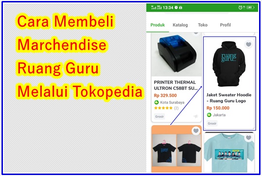 Cara Membeli Marchendise Ruang  Guru  Melalui Tokopedia 