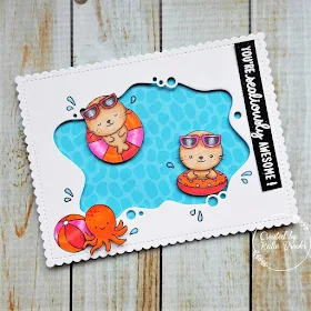 Sunny Studio Stamps: Sealiously Sweet Customer Card by Katie Brooks