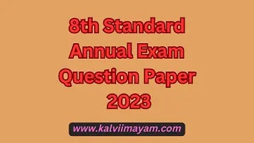 8th All Subject Annual Exam Question Paper 2023