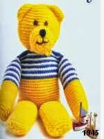   patron gratis oso amigurumi de punto, free knit amigurumi pattern bear 