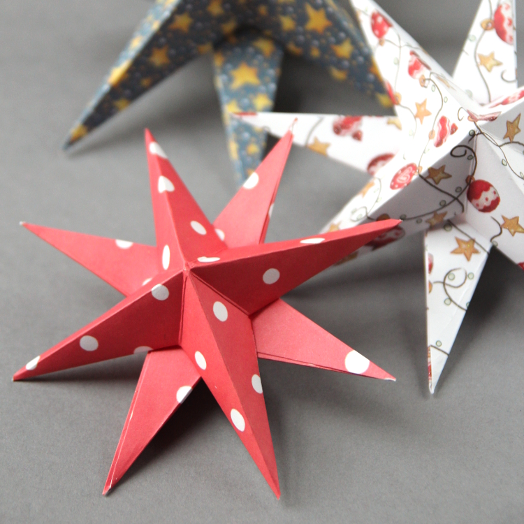  DIY  3D PAPER  STAR CHRISTMAS  DECORATIONS  Gathering Beauty