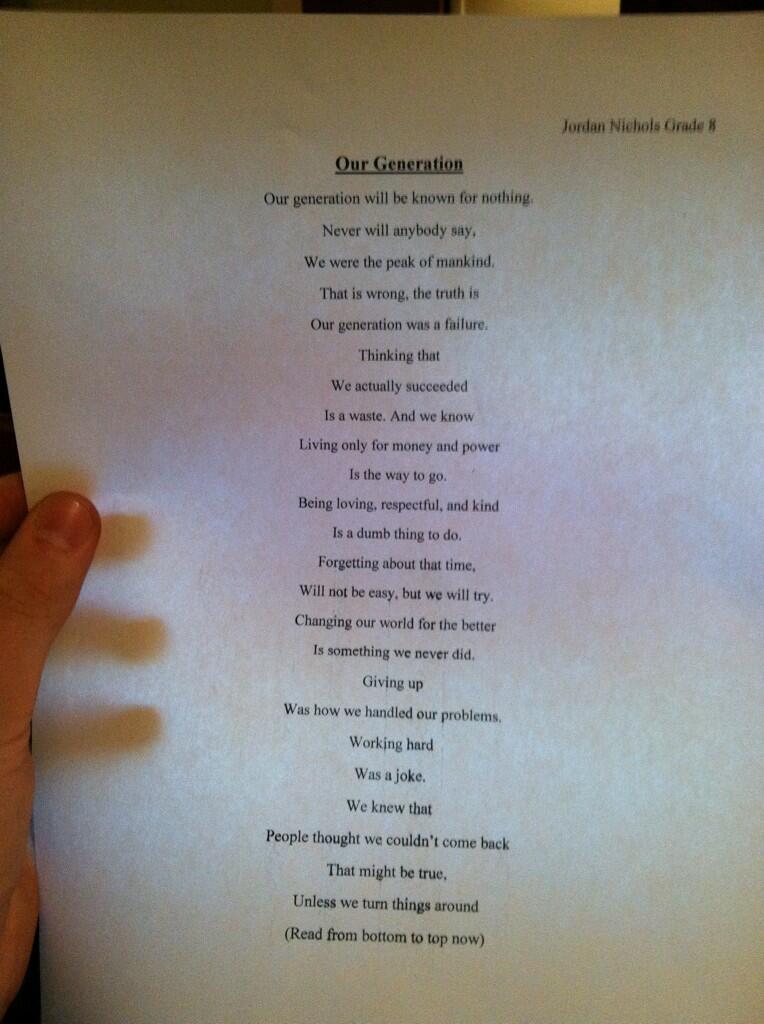 14-Year-Old Wrote The Most Significant Poem Of The 21st 