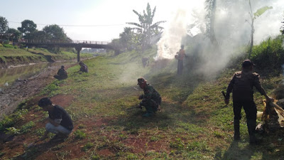 Pembersihan Sungai Cipamokolan Jadi Kegiatan Rutin Satgas Subsektor 21-3