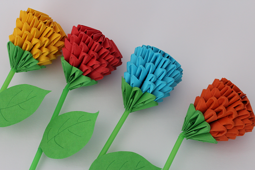 DIY-Basteltipp für eine 3D-Origami-Blume von Ars Vera