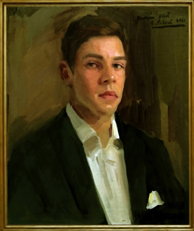 Retrato de Damián Eliaš, Pintor Alejandro Cabeza, Alejandro Cabeza, Pintor Valenciano,  Pintores valencianos, Retratista español, Retratos de Alejandro Cabeza, Damián Eliaš