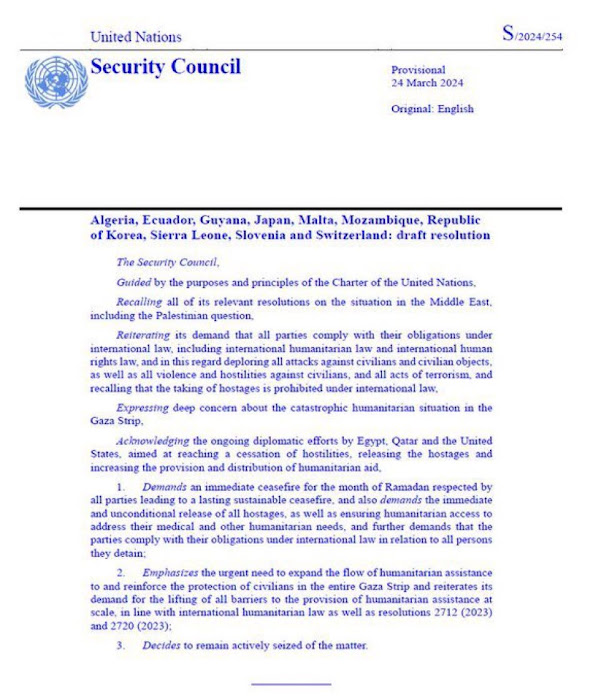 Dewan Keamanan PBB Akhirnya Loloskan Resolusi Gencatan Senjata Gaza Pernyataan Hamas Menyikapi Resolusi Dewan Keamanan PBB Untuk Gencatan Senjata Gaza