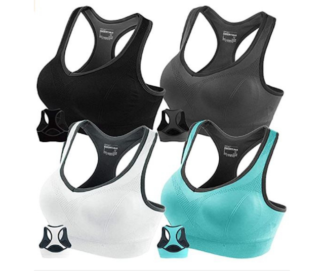 Sports Bras for Women- Padded Seamless High Impact Support for Yoga Gym Workout Fitness