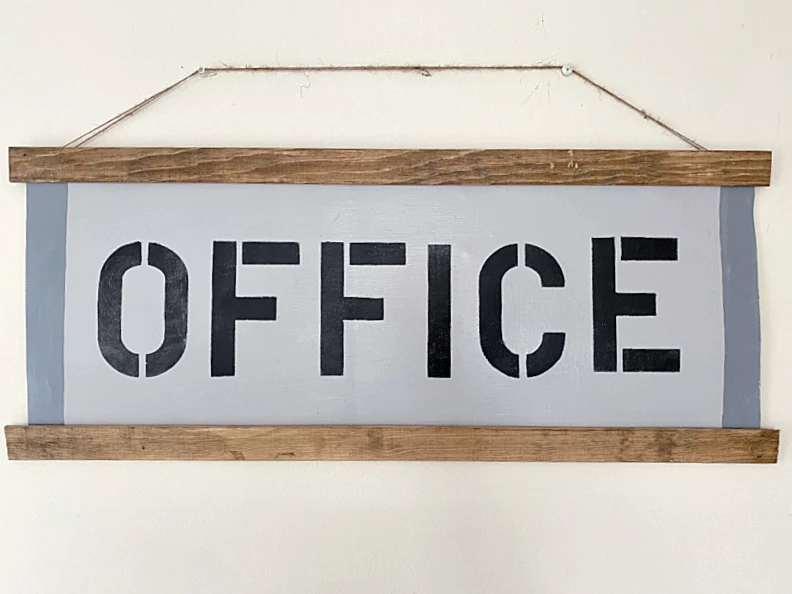 canvas office sign