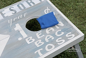 Bean Bag Toss Yard Game Bliss-Ranch.com #maisonblanchepaint  #paintedfurniture #ad 