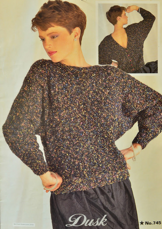 Vintage 1980s Wendy Lady's Back Fastening Cardigan Knitting Pattern No 740