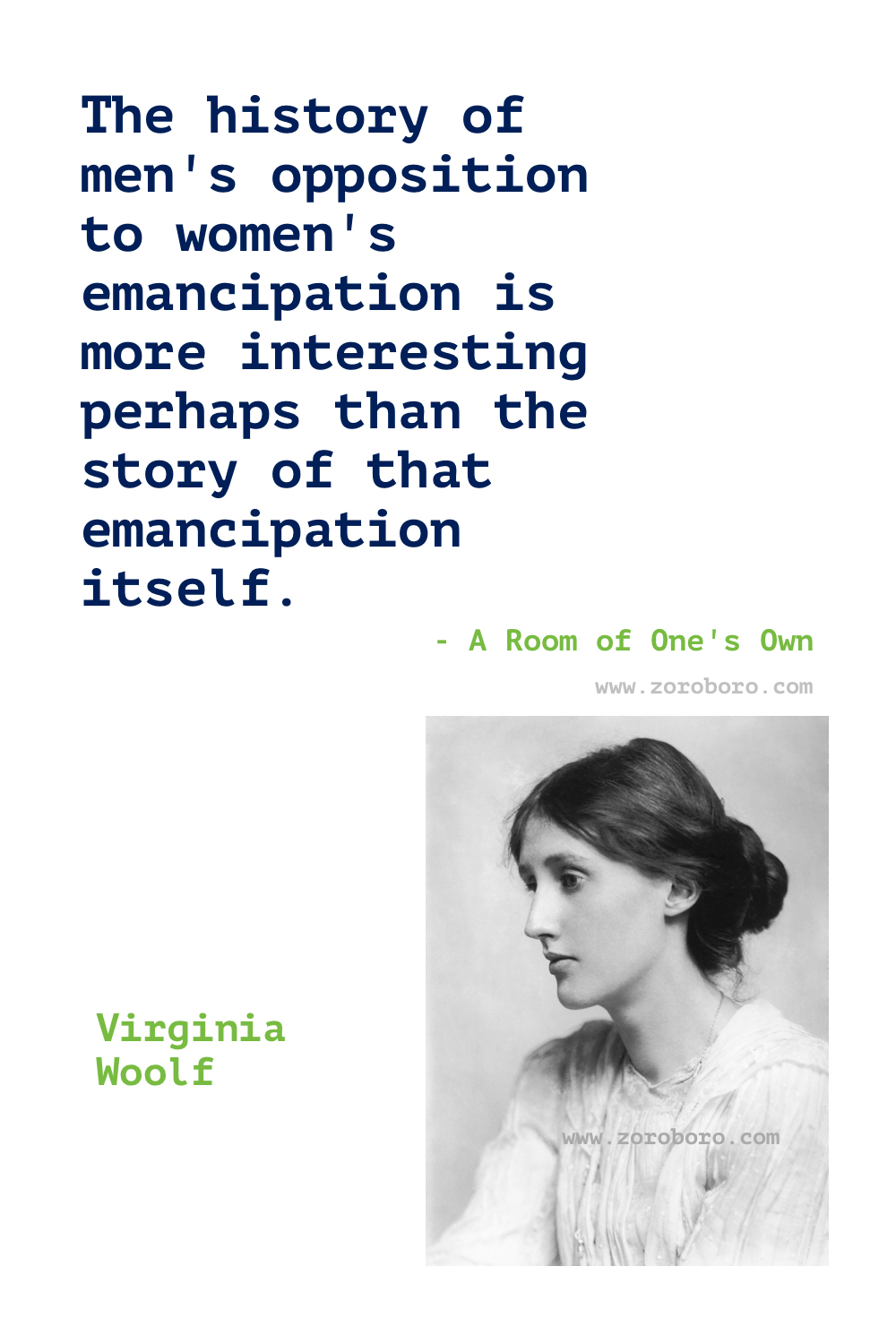 Virginia Woolf Quotes, Virginia Woolf Books Quotes, Mrs Dalloway, A Room of One's Own, To the Lighthouse & Orlando Quotes, Virginia Woolf Poems, Virginia Woolf Feminism Quotes, Women Quotes.Virginia Woolf Feminist Quotes.
