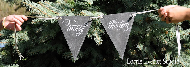 chalkboard bunting tutorial by Lorrie Everitt | lorrieeverittstudio.blogspot.ca