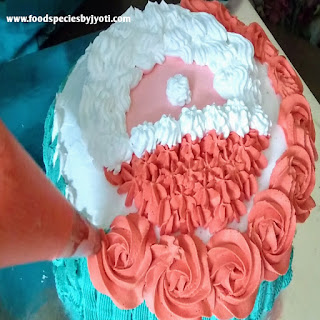 Christmas cake-How to make Santa Claus cake