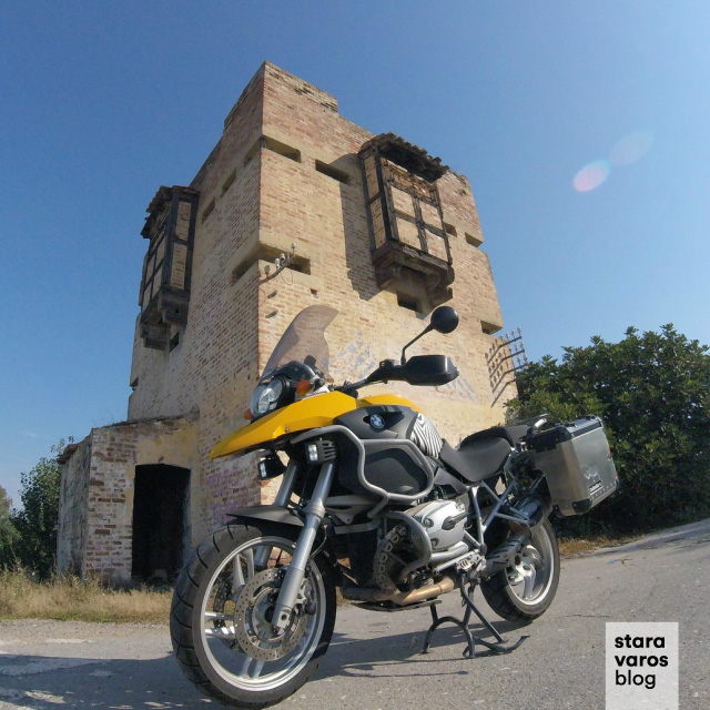 Greece Prespes Prespa Lake Transflorina BMW R1200GS