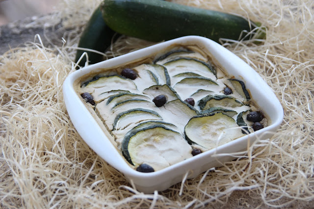  Flan de courgettes aux olives (vegan)