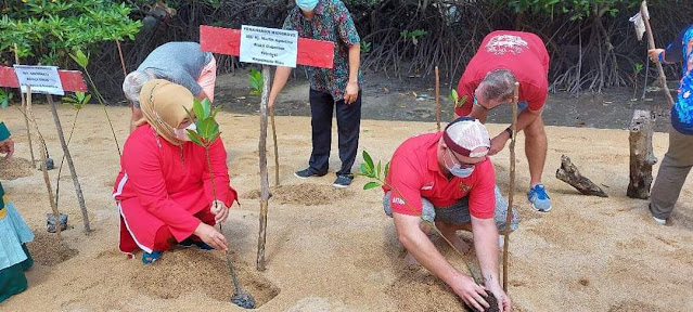 Bersama Ekspatriat,  Wagub Kepri Tanam Mangrove Untuk Mendukung Pengembangan Ekowisata