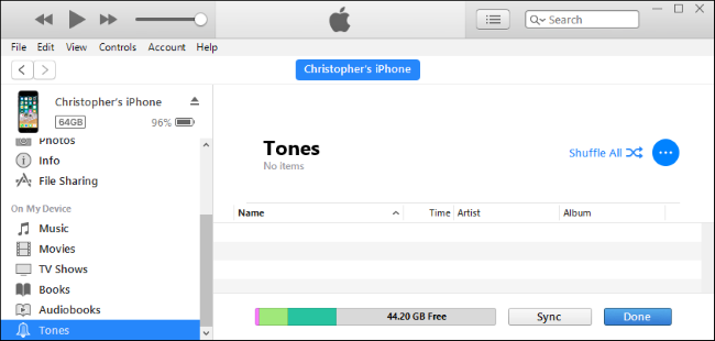 sezione-tones-in-itunes