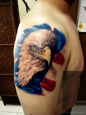 tattoo with needle and ink tribal eagle tattoo