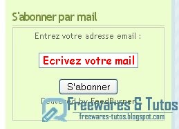 Abonnement par mail au blog