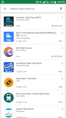 fast tatkal ticket booking on mobile, free, best railway ticket booking app, fast book tatkal irctc free,  