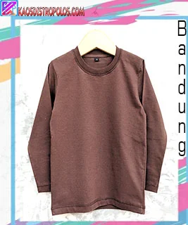 KAOS POLOS ANAK LENGAN PANJANG WARNA COKLAT