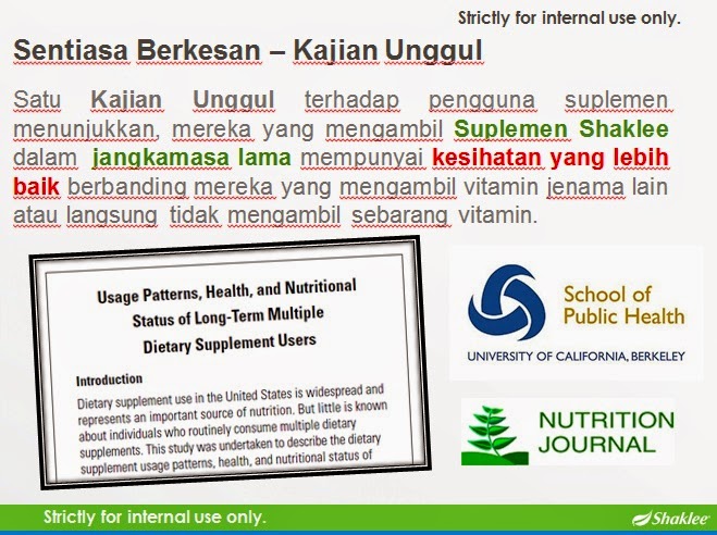 VITAMIN SHAKLEE BAGUS UNTUK KESIHATAN