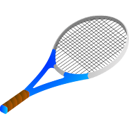 raquette de tennis pour représenter le jeu d’arcade Dino Galaxy Tennis