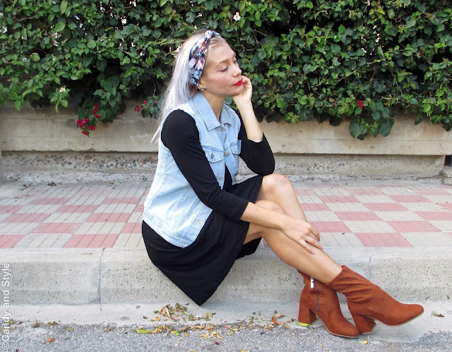 Suede Boots + Floral Headband