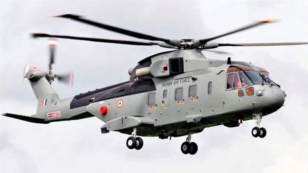 Image Attribute: A file photo of Indian Air Force's AW-101 helicopter