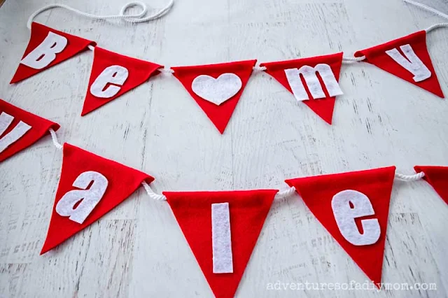 Red and White Valentine's Day Banner