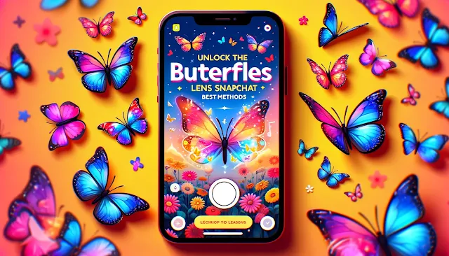 unlock the butterflies lens on snapchat using snapchat