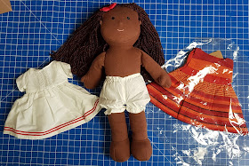 One Dear World Hearty Hope doll in underwear bloomers with change of dress