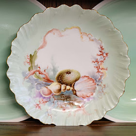 Limoge Handpainted Shell plates