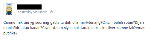 Bro, Macam Mana Nak Tahu Gadis Tu Dah Bertunang?