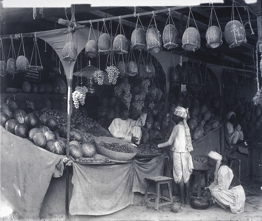 Fruit Market, Quetta Bazaar, Balochistan | 19th Century India or Pakistan from Lucknow to Lahore Photos | Rare & Old Vintage Photos (19th Century)