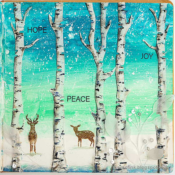 Layers of ink - Mixed Media Birch Forest Tutorial by Anna-Karin Evaldsson.