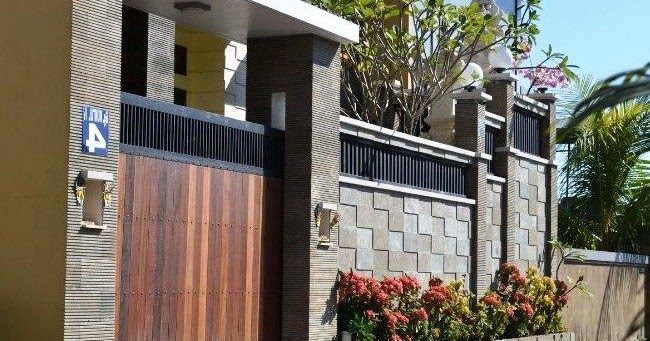 Model Terbaru Pagar  Tembok  Untuk Rumah Minimalis 