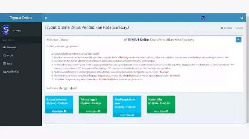 TRYOUT ONLINE DISPENDIK SURABAYA