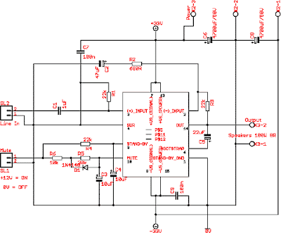 schematic diagram of circuit for tda7294