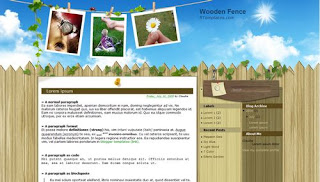 Wooden Fence Blogger Template