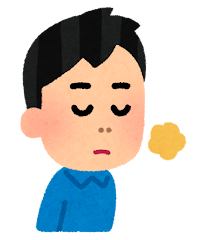 五感のイラスト（嗅覚・男性）