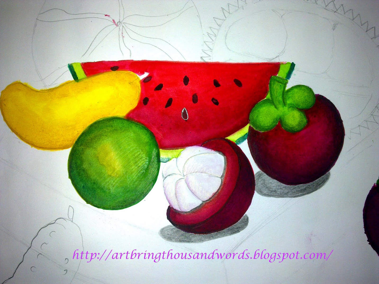 Buah-buahan Tempatan Drawing