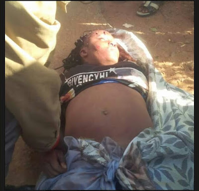  Graphic photos: Body of pretty young lady with multiple stab wounds found dumped along road in Kaduna