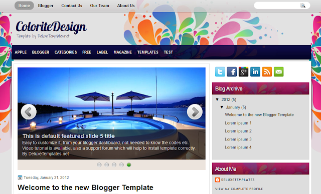 Bright Magazine Blogger Template