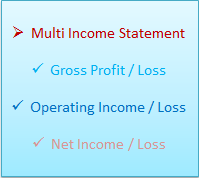 Multi Step Income Statement