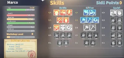 My Time At Portia, MTAP, Skill Points Guide