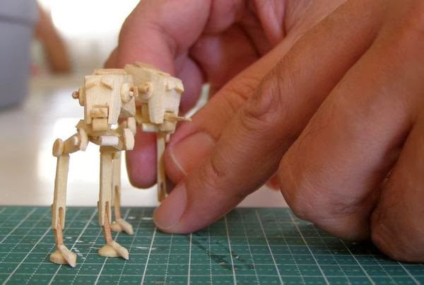  Star Wars AT-ST Mini Model Made with Popsicle Sticks
