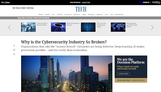 Bài viết Tại sao ngành công nghiệp an ninh mạng lại tan vỡ? trên The Wall Street Journal