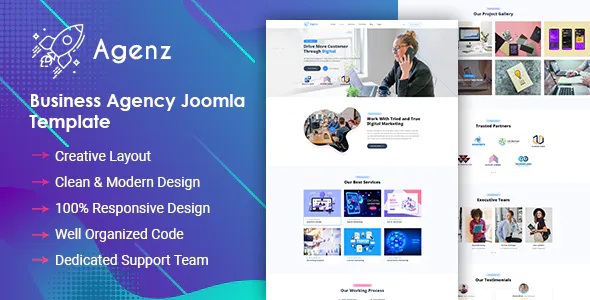 Best Creative Business Agency Joomla Template